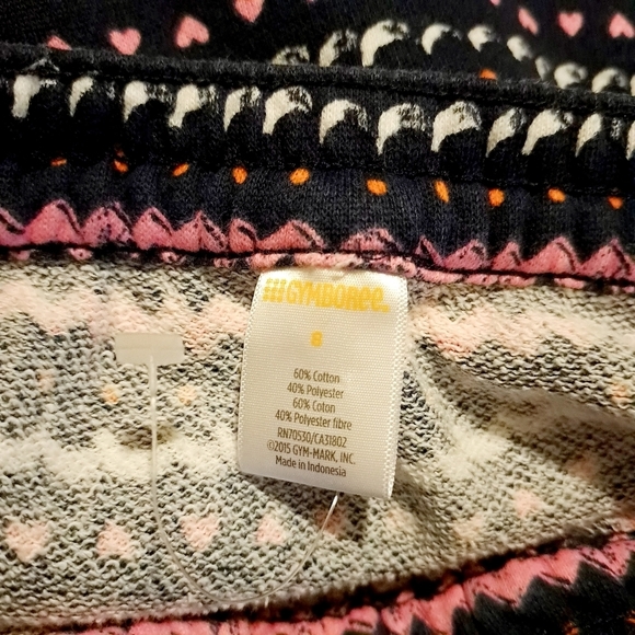 Gymboree girls size 8 skirt, pink and blue with heart print - Picture 2 of 4